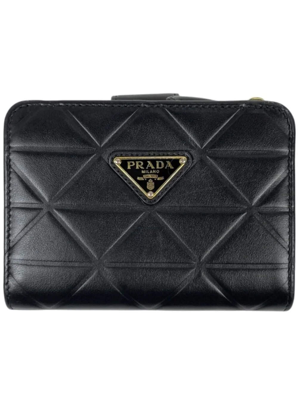Prada Bifold Wallet Leather Nero